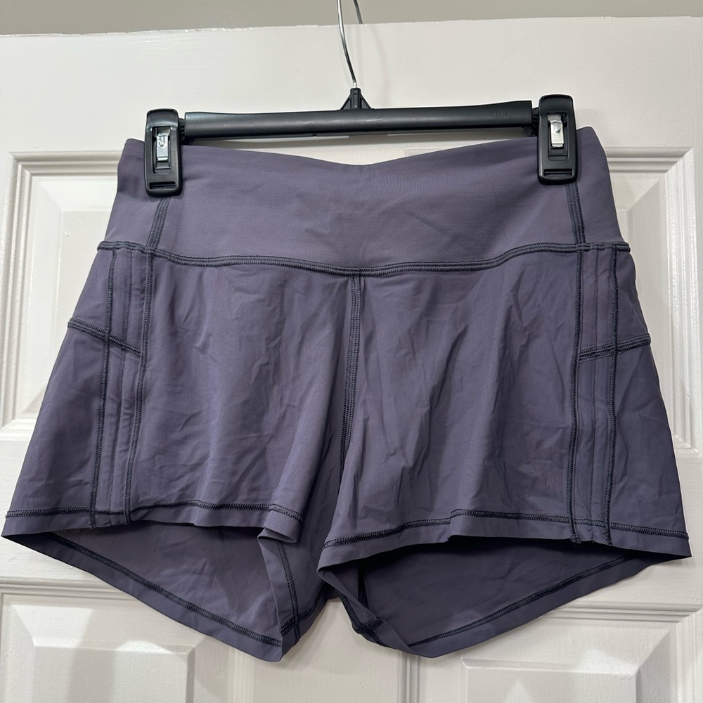 Women's lululemon Purple/Gray Cinchable Yoga Shorts